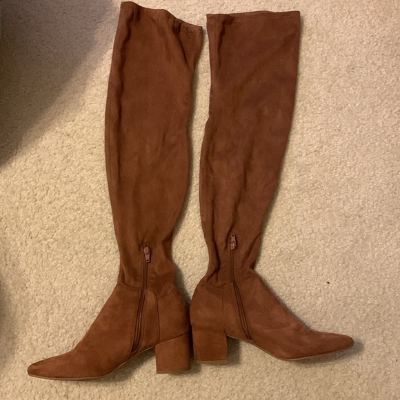 Brown women over knee boots - Picture 3 of 4